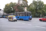 Kraków tram line 13 with railcar 851 on Baszttowa (2011)