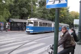 Kraków tram line 14 with articulated tram 146 at Stary Kleparz (2011)