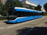 Kraków tram line 17 with low-floor articulated tram RP631 at Starowiślna (2024)