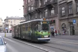 Kraków tram line 19 with articulated tram 198 at Stradom (2011)