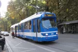 Kraków tram line 3 with articulated tram 3051 at Teatr Bagatela (2011)