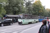 Kraków tram line 3 with railcar 374 at Stary Kleparz (2011)