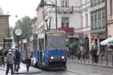 Kraków tram line 3 with railcar 470 at Plac Wszystkich Świętych (2011)