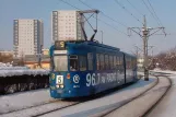 Kraków tram line 5 with articulated tram 164 close by Bratysławska (2005)