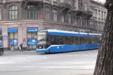 Kraków tram line 8 with low-floor articulated tram 2041 close by Stradom (2011)