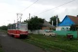 Kramatorsk tram line 3 with railcar 0059 on Oleksy Tykhoho Street (2012)