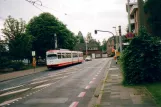 Krefeld tram line 041 with articulated tram 814 at Eichhornstraße (2007)