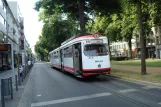 Krefeld tram line 041 with articulated tram 815 at Dreikönigenstr. (2010)