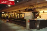 Lille tram line T with low-floor articulated tram 04 at Gade Lille Flandres (2008)