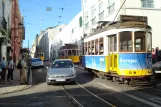 Lisbon tram line 28E with railcar 576 at Voz do Operadio (2008)