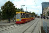 Łódź extra line 16A with railcar 3924 at Piotrkowska - pl. Niepodległości (2008)