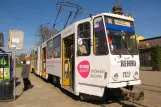 Lviv tram line 6 with articulated tram 1129 at Pryvokzalnyi market (2011)