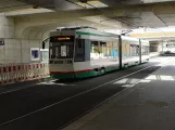 Magdeburg tram line 1 with low-floor articulated tram 1315 close by Hbf / Willy-Brandt-Platz (2023)