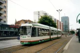 Magdeburg tram line 1 with low-floor articulated tram 1364 at Universität (2003)