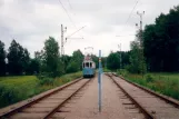 Malmköping museum line with railcar 39 at Trumslagarskogen (1995)