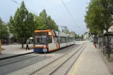 Mannheim regional line 4 with low-floor articulated tram 2208 at Hans-Warsch-Platz (2014)