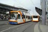 Mannheim tram line 3 with low-floor articulated tram 2204 at MA Hauptbahnhof (2016)