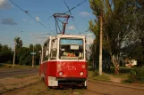 Mariupol tram line 11 with railcar 975 near Merzliaka St (2012)