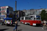 Mariupol tram line 6 with railcar 961 at Wułycia Kazancewa (2012)