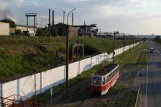 Mariupol tram line 6 with railcar 980 at Pravoberezhna (2012)