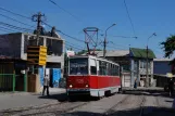 Mariupol tram line 8 with railcar 526 at Wułycia Kazancewa (2012)