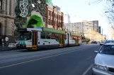 Melbourne tram line 1 with articulated tram 2106 on Swanston Street (2010)