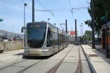 Messina tram line 28 with low-floor articulated tram 09T at Museo (2009)