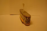 Model tram: The Front: of a cardboard model (2000)