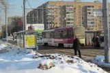 Moscow tram line 17 with railcar 2020 at Yaroslavskaya St (2012)