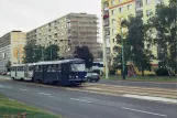 Most extra line 1 with railcar 244 on tř. Budovatelů (2008)