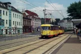 Most extra line 1 with railcar 302 at Poliklinika (2008)