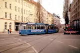 Munich tram line 20 with articulated tram 2005 near Karlsplatz (Stachus) (1998)