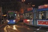 Munich tram line 21 with low-floor articulated tram 2210 on Karlsplatz (Stachus) (2014)