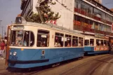 Munich tram line 4 with railcar 2532 at Hauptbahnhof (1982)