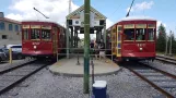 New Orleans line 2 Riverfront with railcar 457 at Dumaine St. (2018)