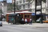 New Orleans line 47 Canal Streetcar with railcar 2003 at Canal / Baronne (2010)