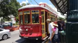 New Orleans line 49 Riverfront with railcar 2022 at N Rampart / St Ann (2018)