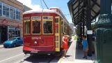 New Orleans line 49 Riverfront with railcar 2024 at N Rampart / St Ann (2018)