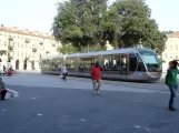 Nice tram line 1 with low-floor articulated tram 011 near Garibaldi (2008)