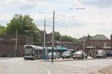 Nottingham tram line Purple with low-floor articulated tram 212 "William Booth" on Radford Road (2011)