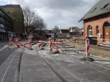 Odense Tramway  on Benedikts Plads (2020)