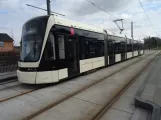 Odense Tramway with low-floor articulated tram 03 "Forbindelsen" at Hestehaven (2023)