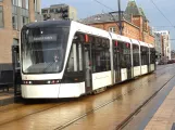 Odense Tramway with low-floor articulated tram 06 "Kærligheden" at Kongensgade (2024)