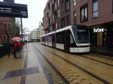 Odense Tramway with low-floor articulated tram 07 "Drømmen" at Albani Torv (2023)