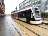 Odense Tramway with low-floor articulated tram 10 "Lykken" at Albani Torv (2023)