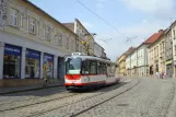 Olomouc tram line 2 with railcar 234 at U Dómu (2011)