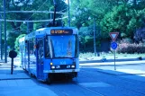 Oslo tram line 13 with articulated tram 109 on Stortingsgata (2013)