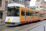 Ostend De Kusttram with articulated tram 6026 on Koningsstraat (2011)