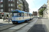 Ostrava tram line 8 with articulated tram 803 at Náměstí Republiky (2008)