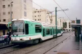 Paris tram line T1 with low-floor articulated tram 115 at Gare de Noisy-le-Sec (2007)